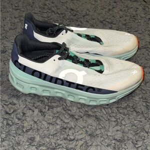 On Running Men's CloudTec White and Mint Athletic Shoes